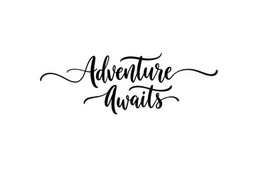 Adventure awaits inspiring travel quotes in a nature-inspired setting for wanderlust enthusiasts. Vector illustration