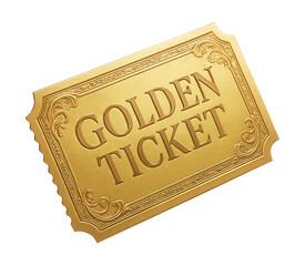 Golden ticket offering exclusive access and premium opportunity.