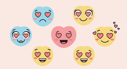 Loving hearts emojis
