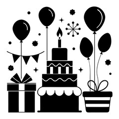 Birthday Party Silhouette