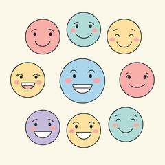 Smiling faces happiness