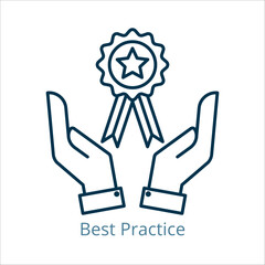 best practice icon vector illustration, simple line element best practice with editable stroke, best practice simple icon, best practice icon line style vector image