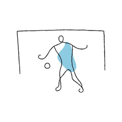 Goalkeeper football minimalist vector illustration