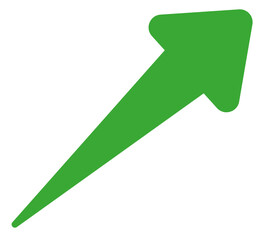 PNG icon of a green upward arrow indicating the upper side. Transparent background makes it perfect for UI/UX design, business graphics, web projects, and digital marketing use.
