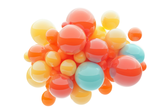 Fluid Blob Shape Graphics Isolated on Transparent Background