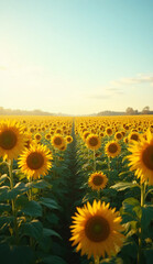 Sunflower Field Horizon