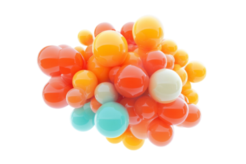 Artistic Blob Shape Graphics Isolated on Transparent Background