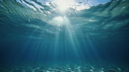 Sunlight streams underwater - Powered by Adobe