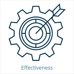 effectiveness icon vector illustration, simple line element effectiveness with editable stroke, effectiveness simple icon, effectiveness icon line style vector image