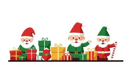 christmas card with santa claus