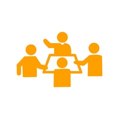 Meeting and Discussion Icon / 会議とディスカッションのアイコン（打ち合わせ・ブレインストーミング・チームワーク）