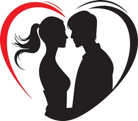 silhouette of a couple