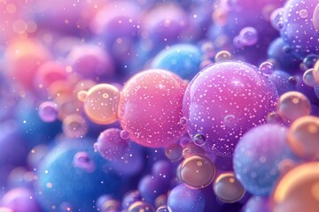 Vibrant Whimsical Orb Clusters Creating a Captivating Artistic Display with Rich Colors and Textures