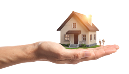  Palm Presenting Miniature Home, Transparent PNG