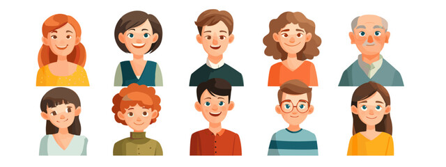Diverse Cartoon Characters Illustration
