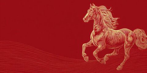 Chinese New Year Banner  , year of the Horse 2026