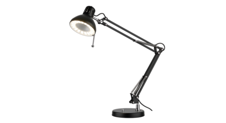 Black Articulated Desk Lamp With LED Light adjustable