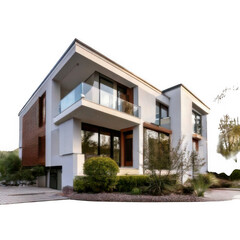 house villa modern house architecture isolated on white background