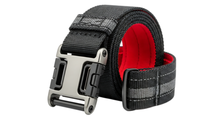 Black Tactical Belt With Metal Buckle webbing