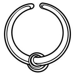 Nose Ring line art vector