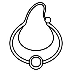 Nose Ring line art vector
