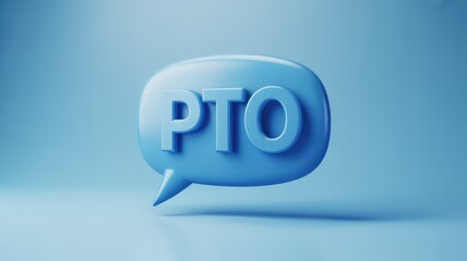 PTO speech bubble communication concept for business and employee benefits