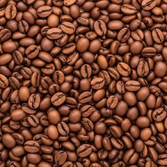Aromatic Roasted Coffee Beans Background CloseUp Texture of Freshly Brewed Coffee