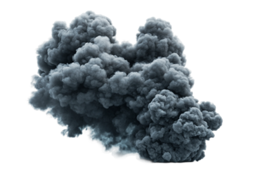Dark Smoke Element Isolated on Transparent Background