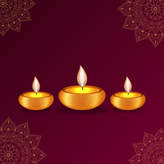 Sparkling Diwali illustration template for greeting card and poster with glitter effect rangoli, glowing diyas and lanterns, editable vector layout perfect for party invites, festive sale announcement