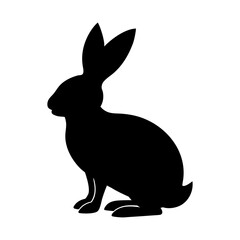 black rabbit silhouette