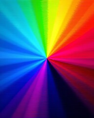 A vibrant radial burst of rainbow colors with a fine line texture, creating a dynamic and colorful abstract background for pride or events.