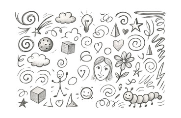 Fototapeta premium Sketch doodles and scribbles.