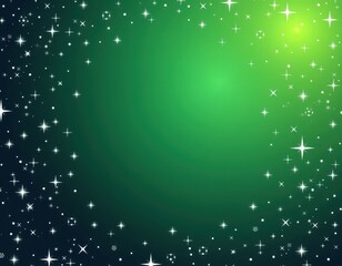 Gradient green star field background, perfect for cosmic, space, or fantasy designs, digital art, wallpaper, science fiction