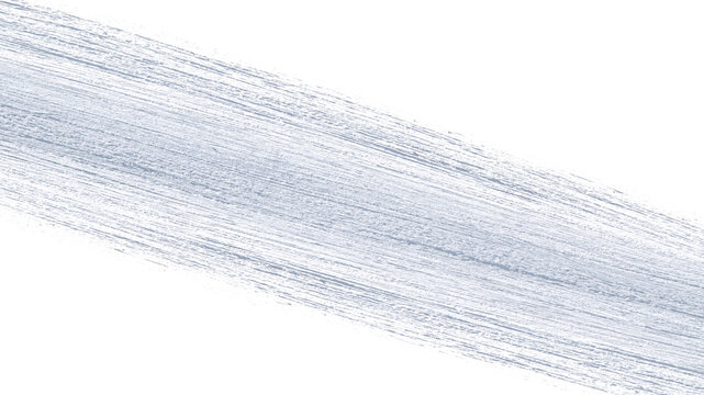 Ski piste or snow-covered road with rolled snow and small snow particles on isolated transparent background. Top view. PNG - Powered by Adobe