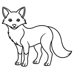 Foxy line art vector