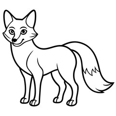 Foxy line art vector