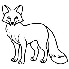 Foxy line art vector