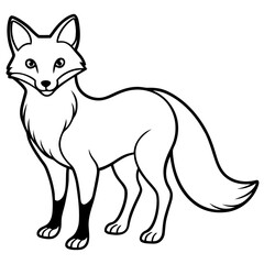 Foxy line art vector