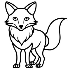 Foxy line art vector