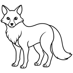 Foxy line art vector