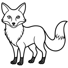 Foxy line art vector