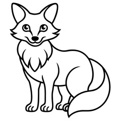 Foxy line art vector