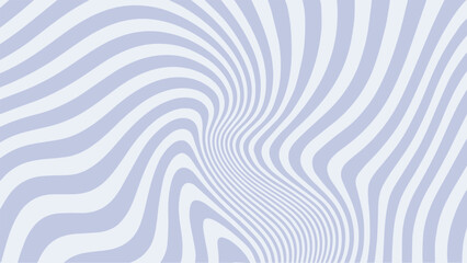 Abstract wavy lines retro background in pastel blue, optical illusion geometric pattern	
