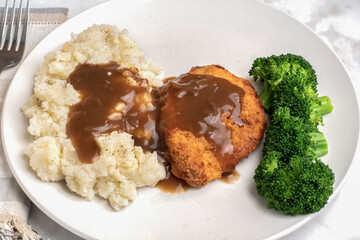 chicken breast  with mash potatoes