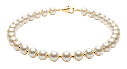 Obraz premium Elegant Pearl Bracelet with Gold Clasp jewelry accessory