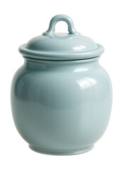 Cookie jar on a white background.