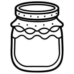 Jam line art vector
