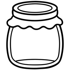 Jam line art vector