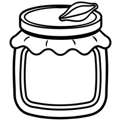 Jam line art vector
