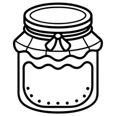 Jam line art vector